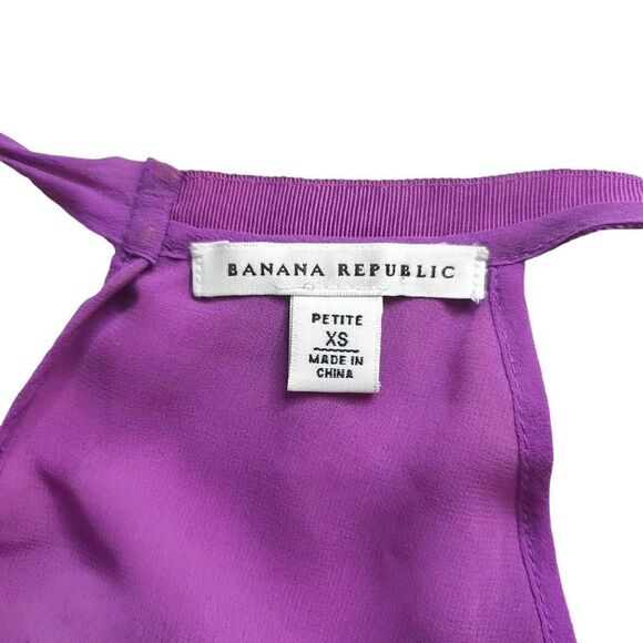 Banana Republic | Fuchsia Silk Tiered Tie Back Tank | XSP - Picture 8 of 10